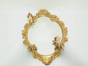 lot 151 image: Rococco Gilt Mirror with Angels