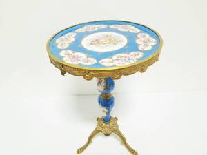 lot 159 image: Sevres Style Porcelain Side Table