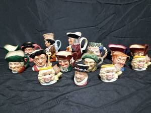 lot 184 image: Group of 16 Royal Doulton Toby Jugs