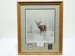 lot 79 image: Winter Wonder (Deer), Leo Stans Print