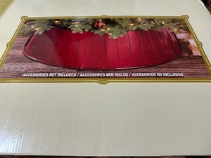 lot 15 image: New 35 base x 10 height Christmas Tree - Metal Tree Collar - Red