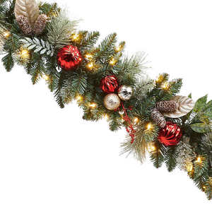 lot 20 image: New CG HUNTER GARLAND Pre-Lit With 90 LED LIGHTS 2006183 - Red