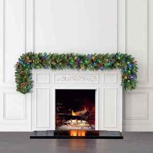 lot 65 image: New 9 PRE LIT COLOR CHANGING LED GREENERY GARLAND 1487661
