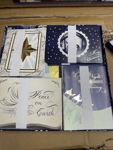 lot 85 image: Really Nice Quality - 40 Holiday Cards with Matching Self Seal Envelopes & Foil Stickers - Like New Open Box