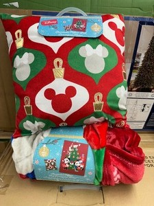 lot 95 image: New Disney Classic Mickey Mouse 2 Piece Oversized throw Blanket and Pillow Set