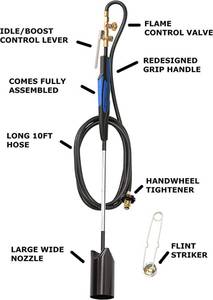 lot 74 image: Flame King Auto Ignition Propane Torch with Blast Trigger