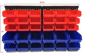 lot 29 image: Maxxhaul 30 Bin Wall Mount Storage