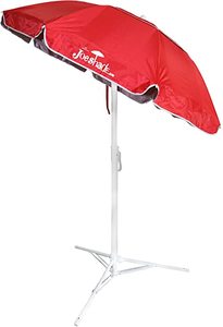 lot 122 image: JoeShade Portable Sun Shade Umbrella, Red