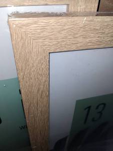 lot 133 image: 3 Picture Frames with Blond Wood Frames