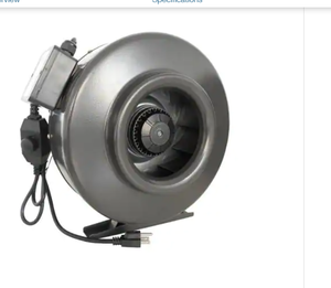 lot 53 image: Hydro Crunch 754 CFM 10 in. Centrifugal Inline Duct Fan with Variable Speed Controller for Indoor Garden Ventilation