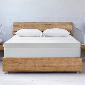 lot 15 image: Best Price Mattress 4 Inch Trifold Memory Foam Mattress Topper with Cover, CertiPUR-US Certified, Full