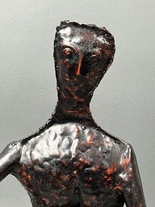 lot 11 image: Seated Figure Metal Sculpture