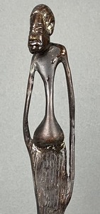 lot 19 image: Set of Three African Tall Iron Figurative Sculptures