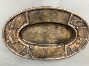 lot 56 image: Decorative Bronze Colored Tray and Large Vegetables
