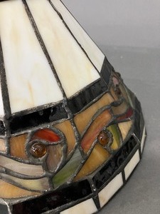 lot 57 image: Two Petite Glass Tiffany Style Lampshades