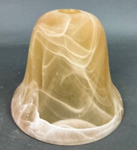 lot 58 image: Vintage Glass Lampshade, Glass Butterfly Ornament & Two Decorative Hooks