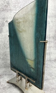 lot 61 image: Contemporary Art Glass Vase with Metal Base