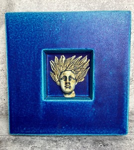 lot 64 image: Dimensional Ceramic Wall Art in Brilliant Blues from Greece