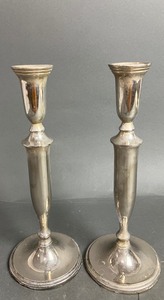 lot 53 image: Pair of Vintage Silver Plate Candlesticks by Godinger