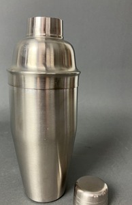 lot 52 image: Ready for Cocktail Hour Tray, Drink Shaker and Pair of Votive Holders