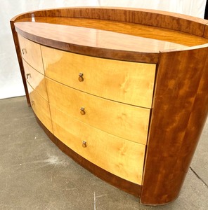 lot 8 image: Unique Contemporary Two-Tone Dresser with SIx Drawers