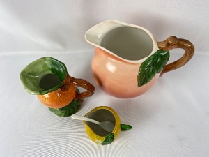 lot 177 image: Peach, Orange & Lemon Serving Pitchers