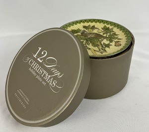 lot 196 image: Pottery Barn 12 Days of Christmas Plates in Box