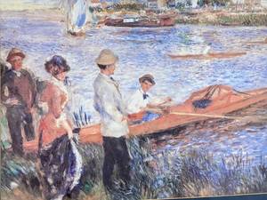 lot 88 image: Renoir Framed Canvas Art Print Oarsmen at Chatou