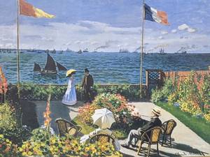 lot 89 image: Claude Monet Framed Art Print  Garden at Sainte-Adresse