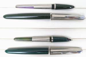 lot 126 image: Five Vintage Pens - Parker 51 and 21, Sheaffer F1, Esterbrook 9556, Rotring Tiku Tintenkuli