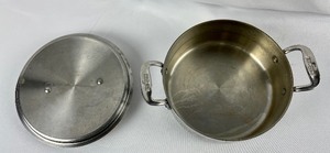lot 112 image: All-Clad Stainless Steel Stock Pots, 4 QT & 6 QT wLid