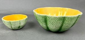 lot 170 image: Marvelous Melons Watermelon & Cantaloupe Chip & Dip &  Bowls