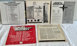 lot 214 image: 5 Vintage Vinyl Records- Hustle Hits, Music to Strip By, Dukes of Dixieland, Mills Brothers, Victor Herbert