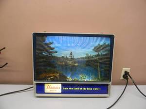Vintage 1950s Hamms Beer Rippler Motion Bar light - WORKS - GREAT PIECE - APPROX 22 By 20 - SEE PICTURES