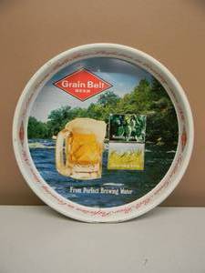 VINTAGE 1960s GRAIN BELT BEER 13 SERVING TRAY - COOL PIECE - SEE PICTURES