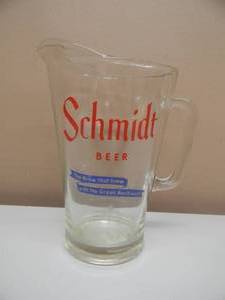 RARE VINTAGE SCHMIDT BEER PITCHER - NICE - GREAT PIECE - SEE PICTURES