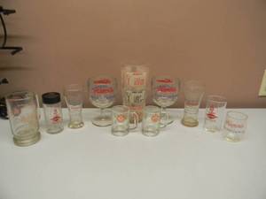 VINTAGE GLASS COLLECTION - HAMMS, GRAIN BELT, A&W & MORE - SEE PICTURES