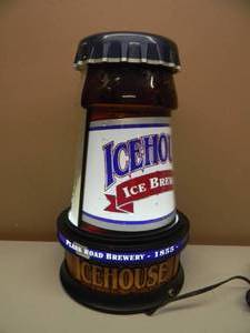 VINTAGE ICEHOUSE ROTATING LIGHT - GREAT PIECE - WORKS - APPROX 19 - SEE PICTURES