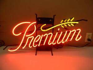 VINTAGE GRAIN BELT PREMEUM BEER NEON LIGHT - WORKS - AWESOME PIECE - APPROX 29 By 14 - SEE PICTURES