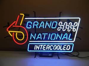 VERY RARE VINTAGE GRAND NATIONAL INTERCOOL NEON LIGHT, 87 BUICK - WORKS - AWESOME RARE NEON LIGHT - APPROX 32 By 21 - SEE PICTURES