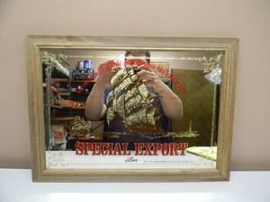 NEW OLD STOCK - VINTAGE 1981 SPECIAL EXPORT BAR SIGN  MIRROR - YOU CAN TRAVEL THE WORLD OVER AND NEVER FIND A BETTER BEER - GREAT PIECE - APPROX 20 By 15 - SEE PICTURES