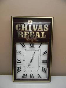 NEW OLD STOCK - Vintage CHIVAS REGAL BAR CLOCK SIGN, BATTERY OPERATED. - AWESOME PIECE - APPROX 15 By 25 - SEE PICTURES