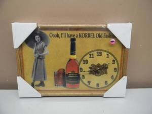NEW OLD STOCK - VINTAGE 2006 KORBEL BRANDY Oooh, Ill have a KORBEL Old Fashioned BAR CLOCK  SIGN - STILL IN ORIGINAL PACKAGING - GREAT PIECE - APPROX 18 By 12 - SEE PICTURES