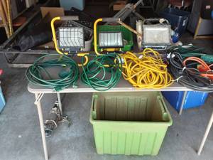 Lot Of Work Lights & Extension Cords