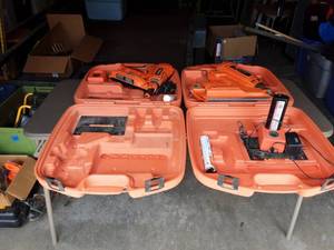 Paslode Framing Nail Gun, Paslode Finish Nail Gun With Batteries, Chargers & Cases