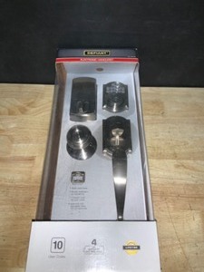 Defiant Castle Satin Nickel Electronic Door Handleset with Hartford Knob. See Pictures