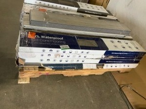 Pallet with Various Colors & Brands of Vinyl Plank Waterproof Flooring. See Pictures