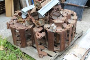 Lot of (1 Set) Skid Steer Tracks with Parts