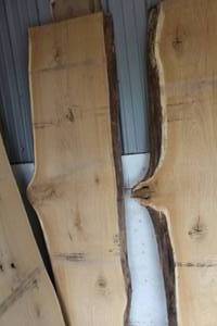 lot 846 image: Oak Live Edge Wood Slab