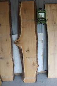 lot 847 image: Oak Live Edge Wood Slab